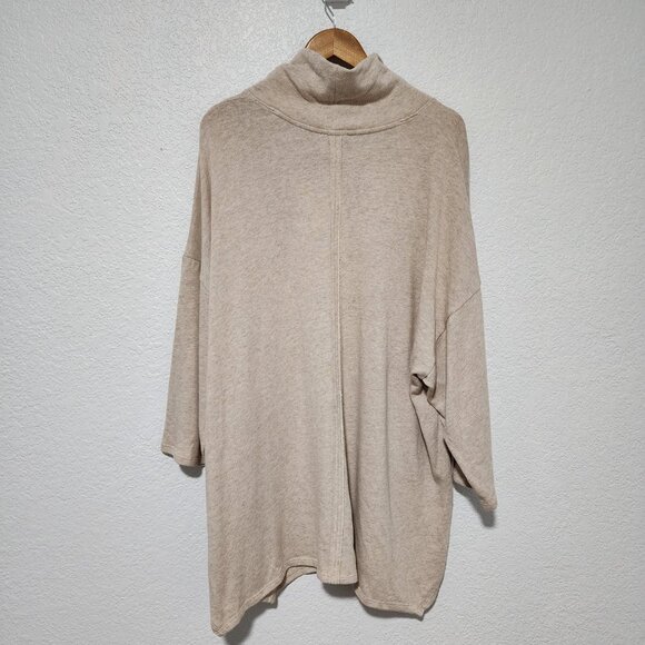 Pure J.Jill Women's Sweater Cowl Neck Size XL Cream Minimalist With Pockets - Picture 3 of 7